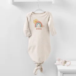 Sunny Rainbow Baby Knotted Gown