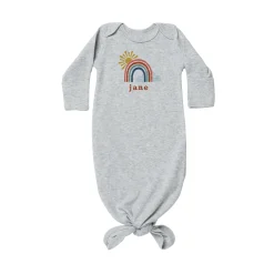 Sunny Rainbow Baby Knotted Gown