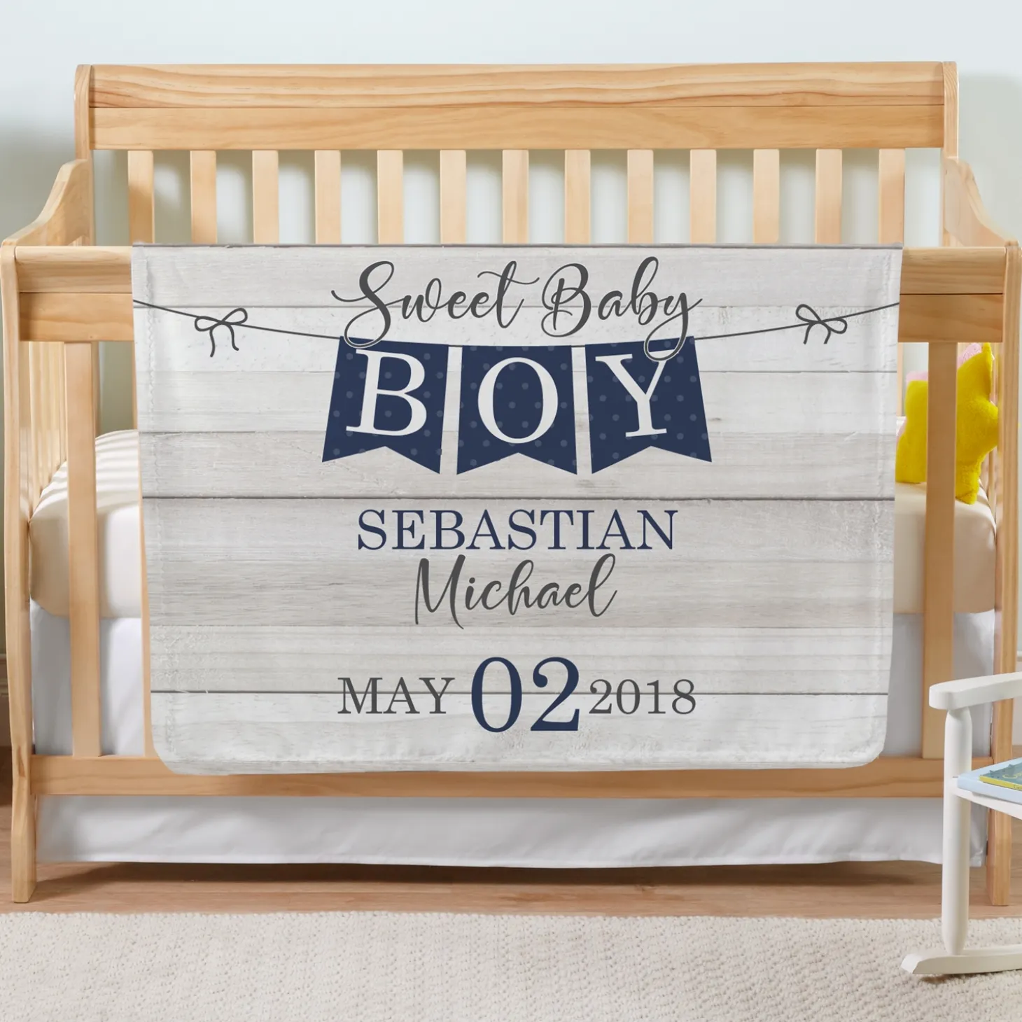 Sweet Baby Banner Plush Blanket
