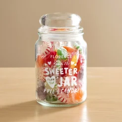 Sweeter Than Candy Glass Treat Jar