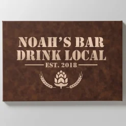 Tavern Established Leather Wall Art