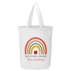 Teacher Rainbow Tote Bag
