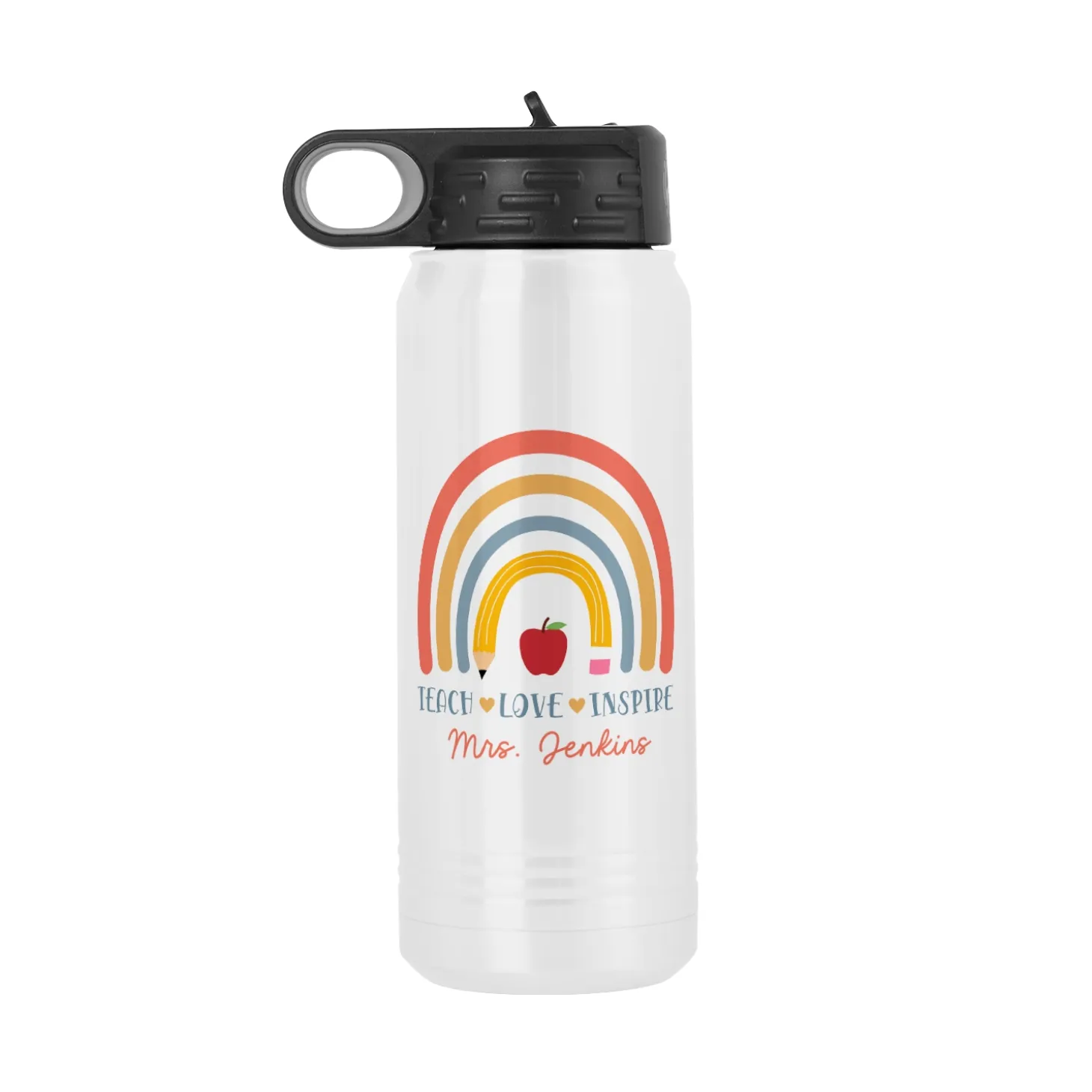 Teacher Rainbow Water Bottle