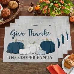 Thankful Pumpkins Placemats