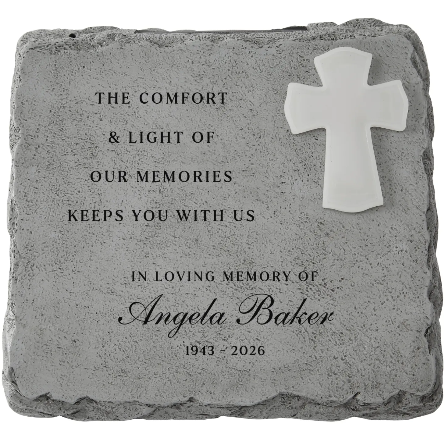 The Comfort and Light Memorial Solar Garden Stone