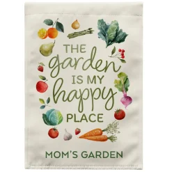 The Garden is My Happy Place Garden Flag
