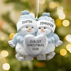 The Original Snow Buddies™ Couple Ornament