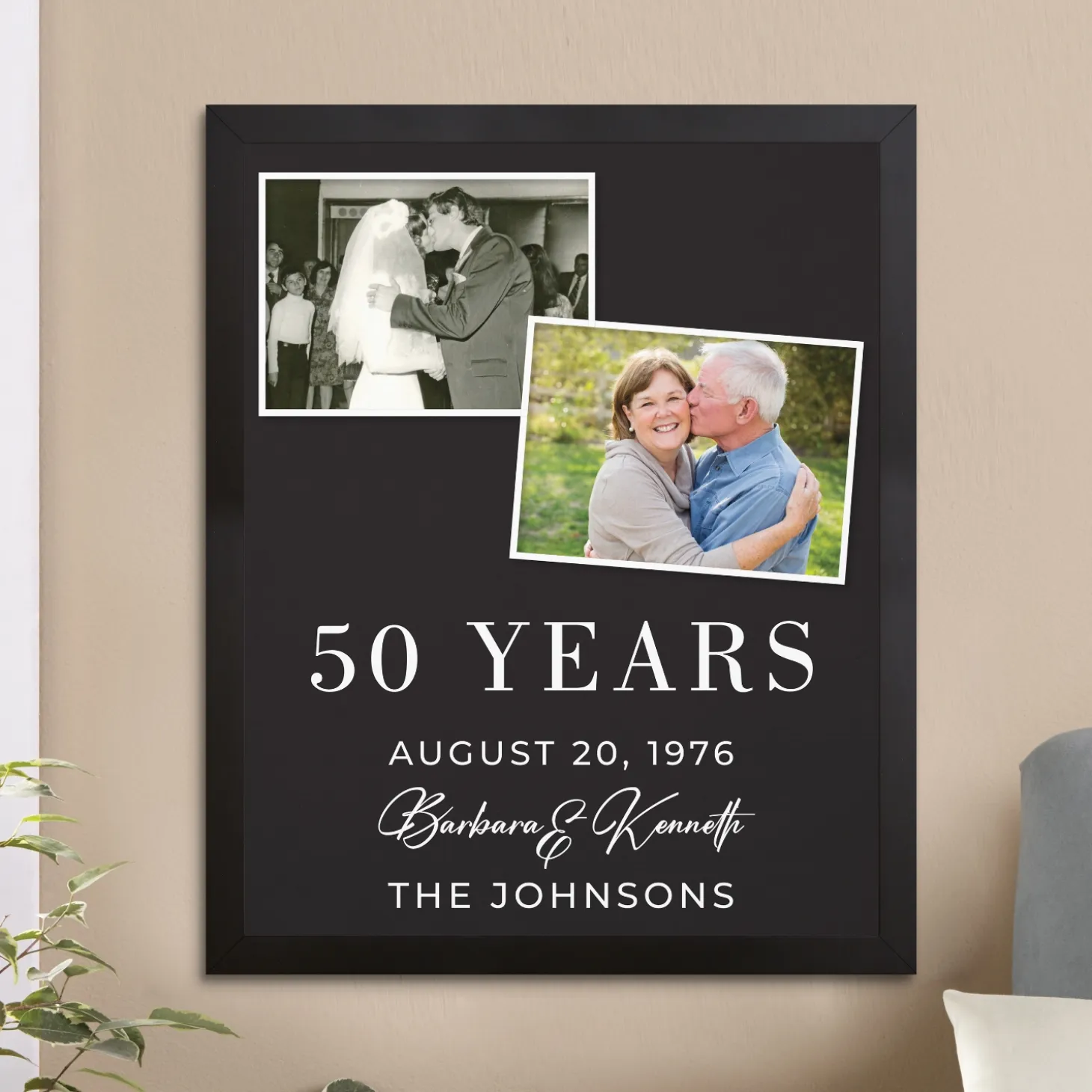 Through The Years Photo Anniversary Canvas