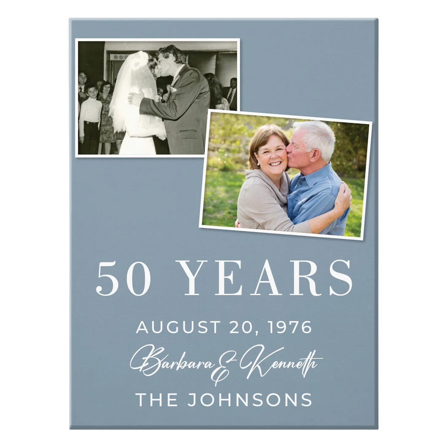 Through The Years Photo Anniversary Canvas