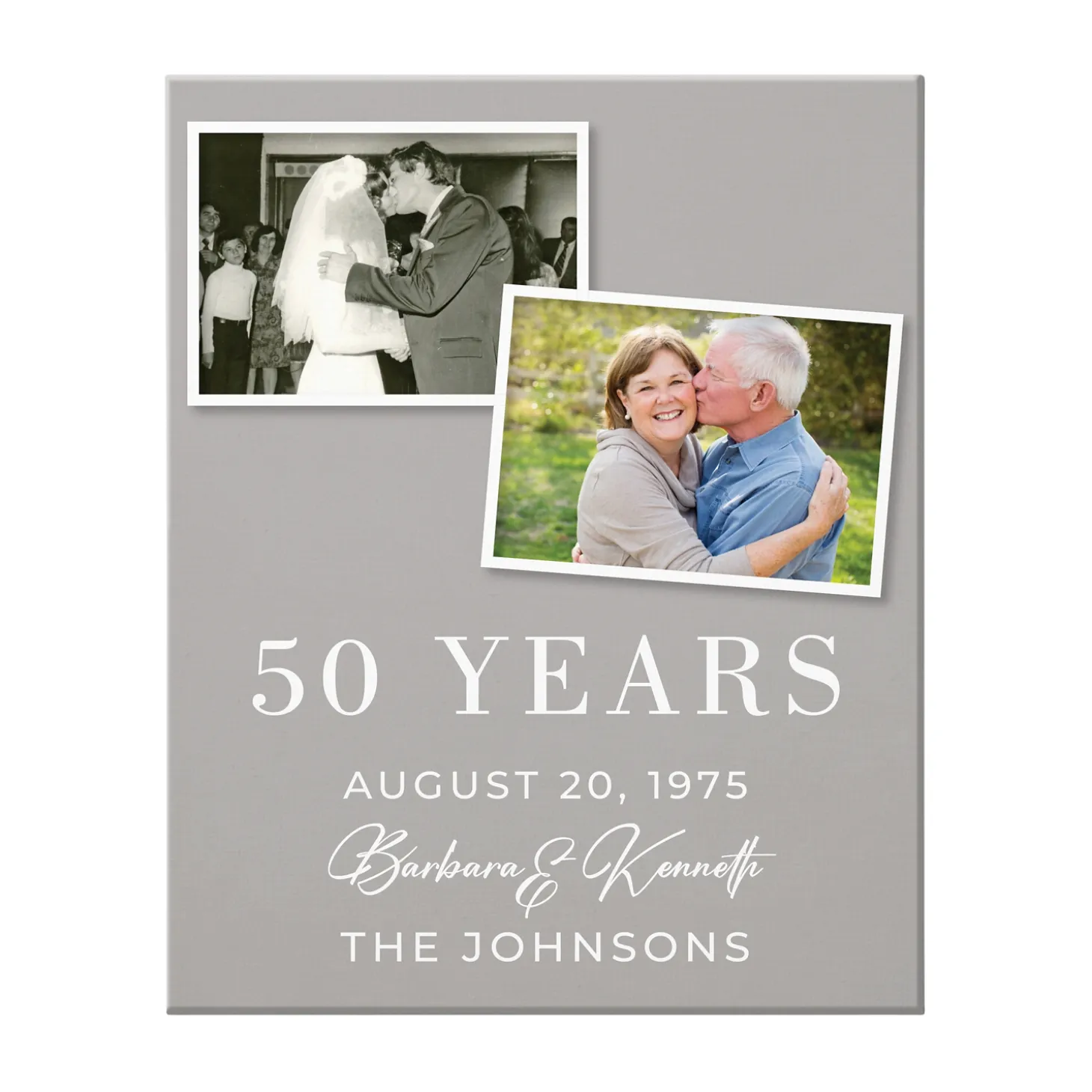 Through The Years Photo Anniversary Canvas