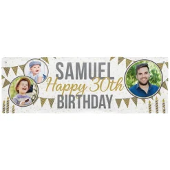 Through the Years Photo Birthday Banner