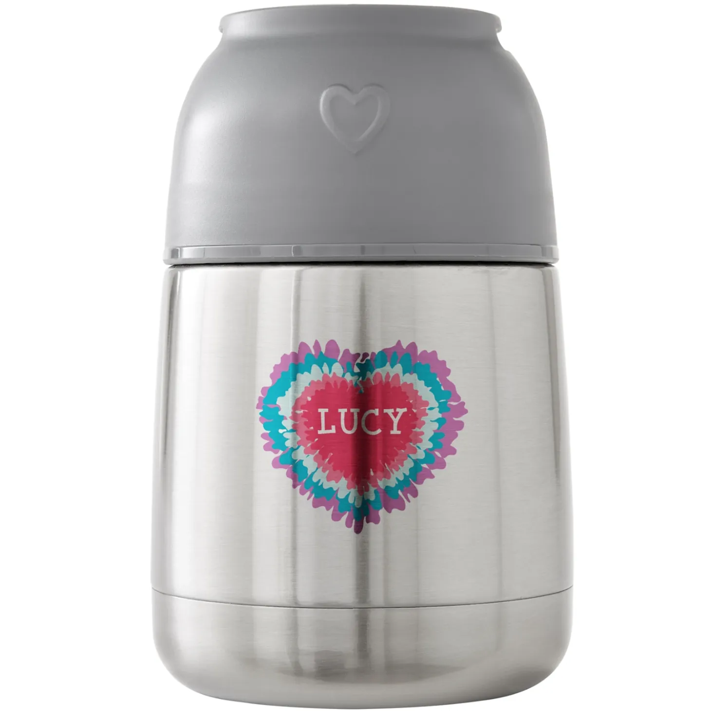 Tie Dye Heart Insulated Thermos