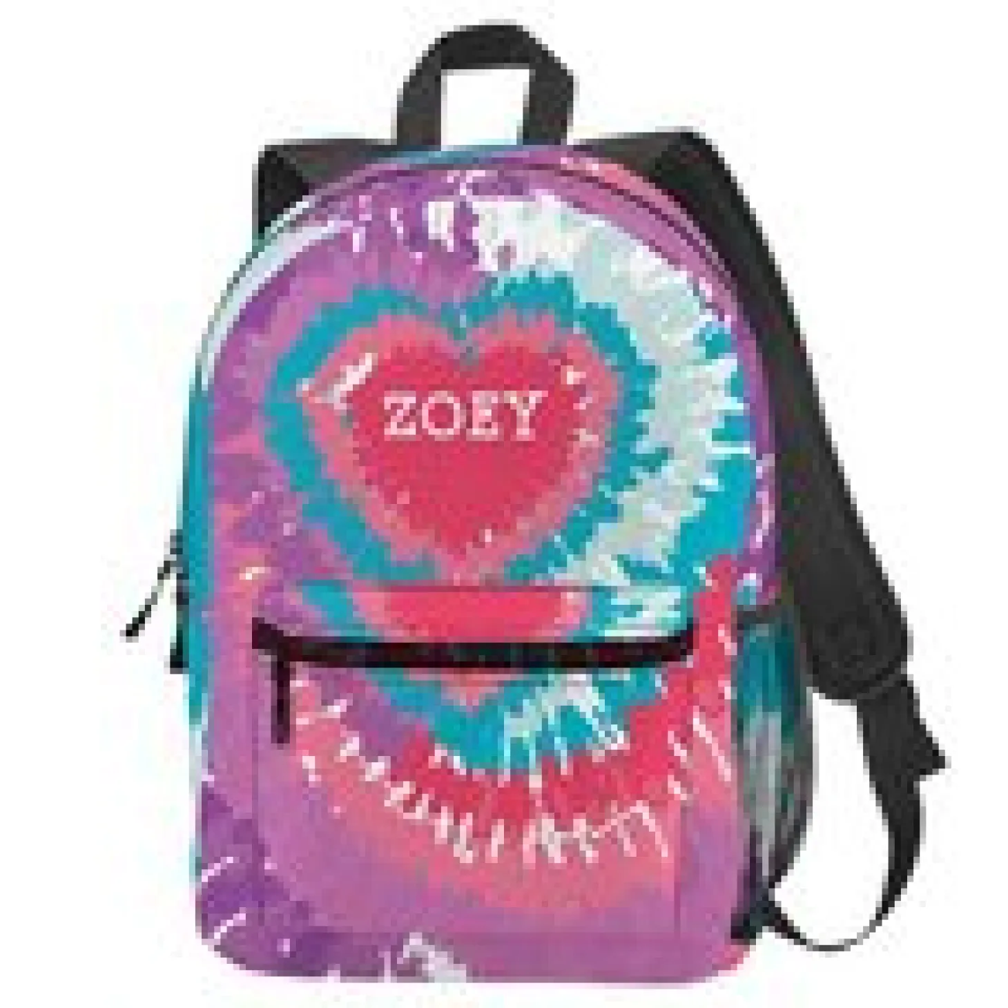 Tie Dye Heart Print Backpack