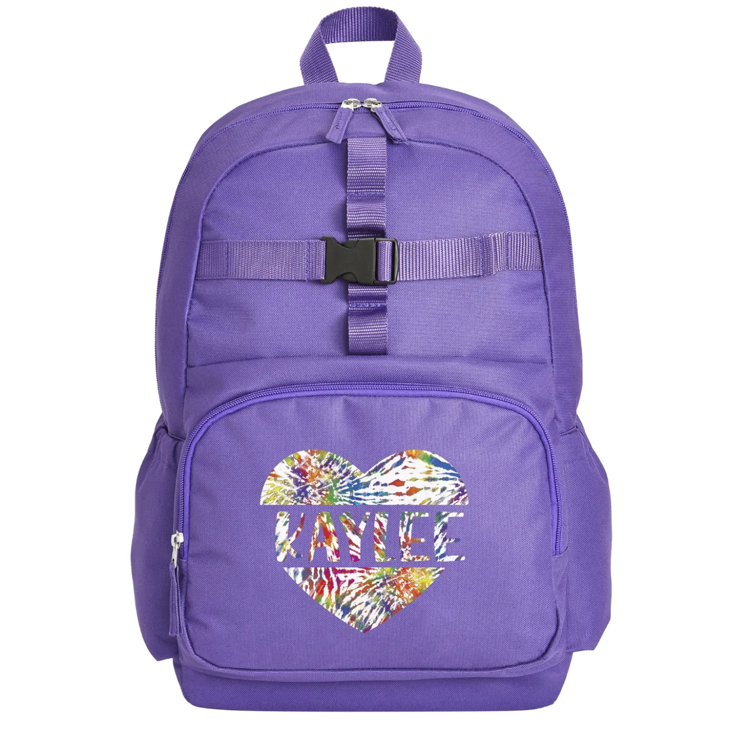 Tie Dye Name Purple Backpack Collection