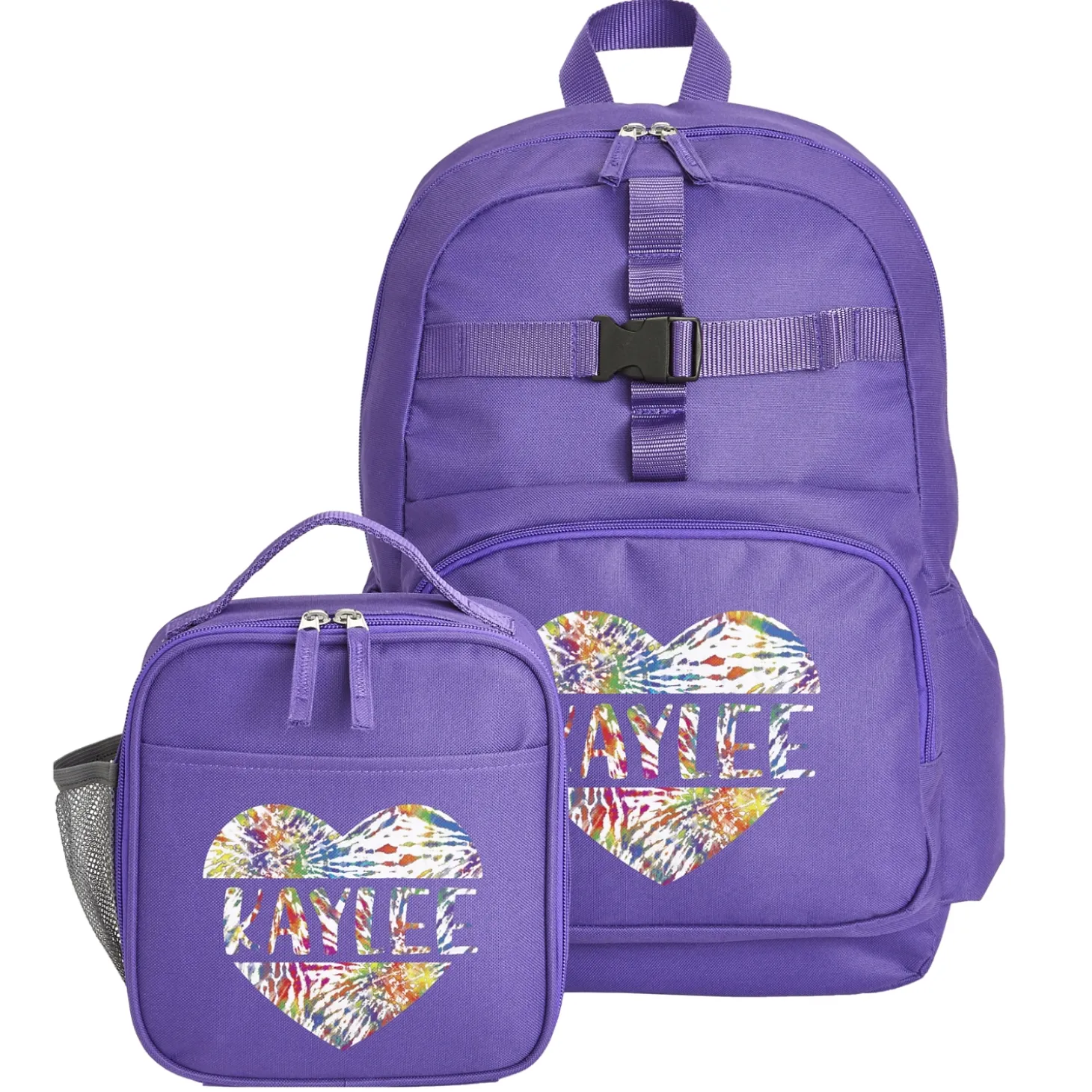 Tie Dye Name Purple Backpack Collection