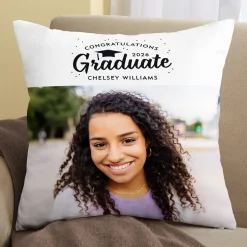 Time to Celebrate Graduation Photo Throw Pillow