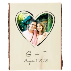 Together Forever Rustic Photo Wood Sign
