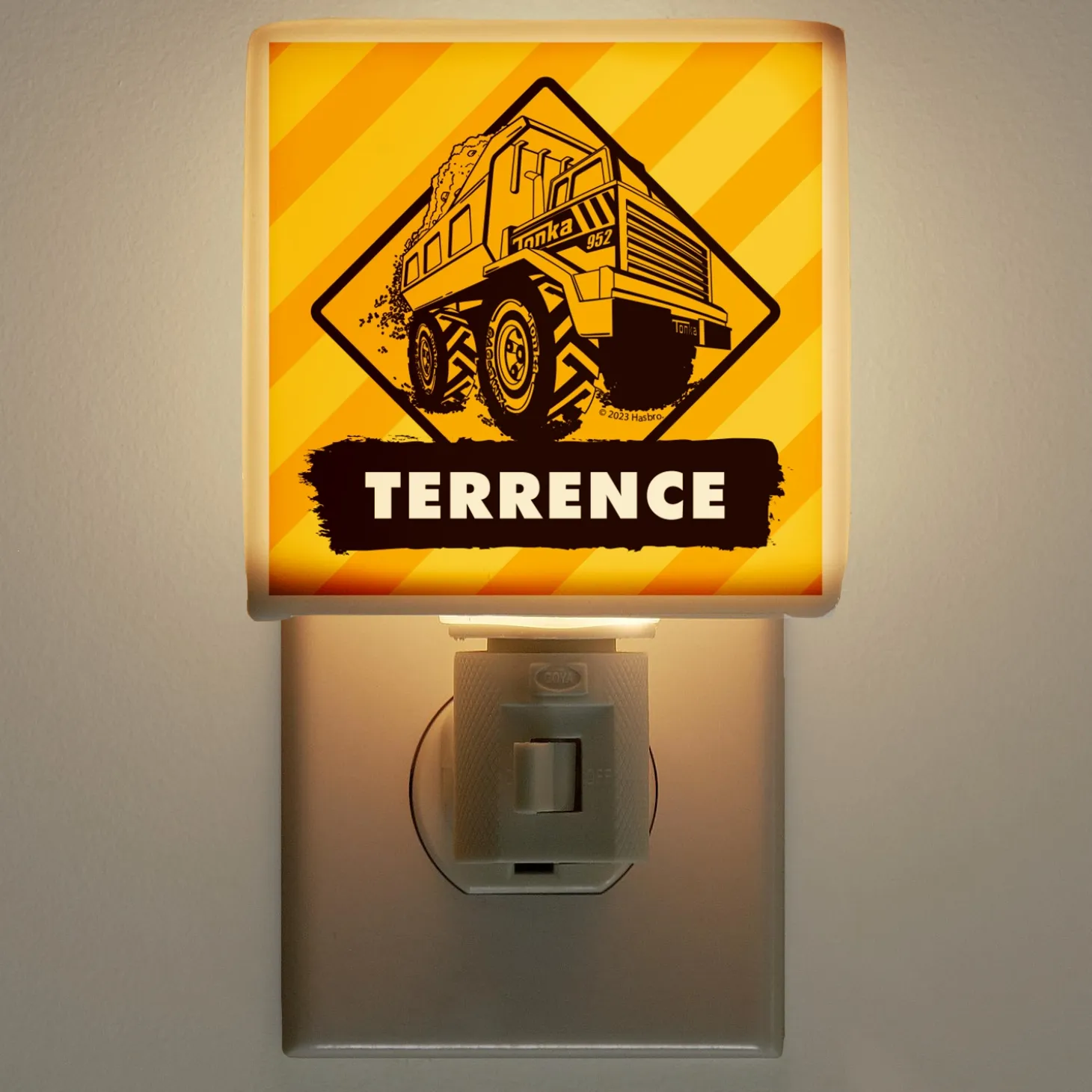 Tonka Mighty Dump Truck Yellow Stripes Nightlight