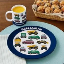 Tonka Multi Trucks Pattern Personalized Tableware