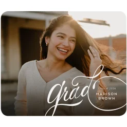 Top of the Class Graduation Photo Rectangle Mouse Pad