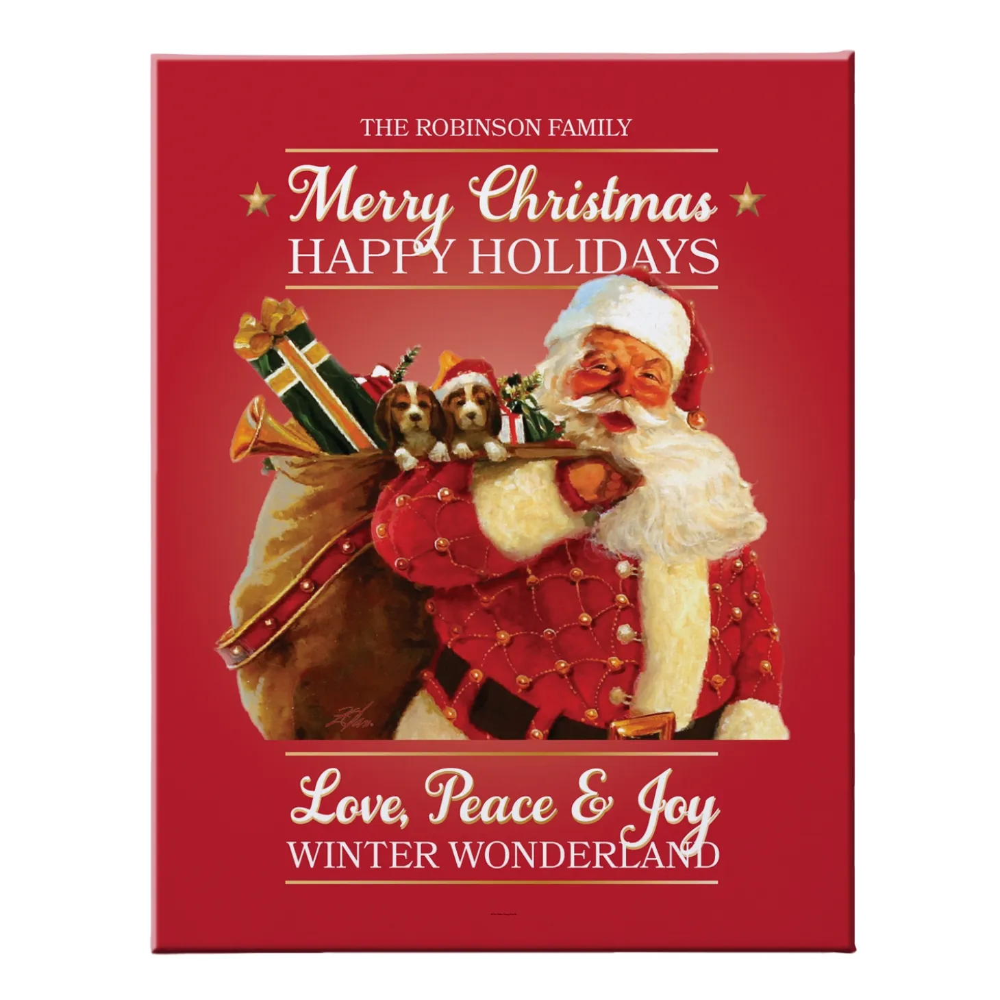Traditional Santa Canvas