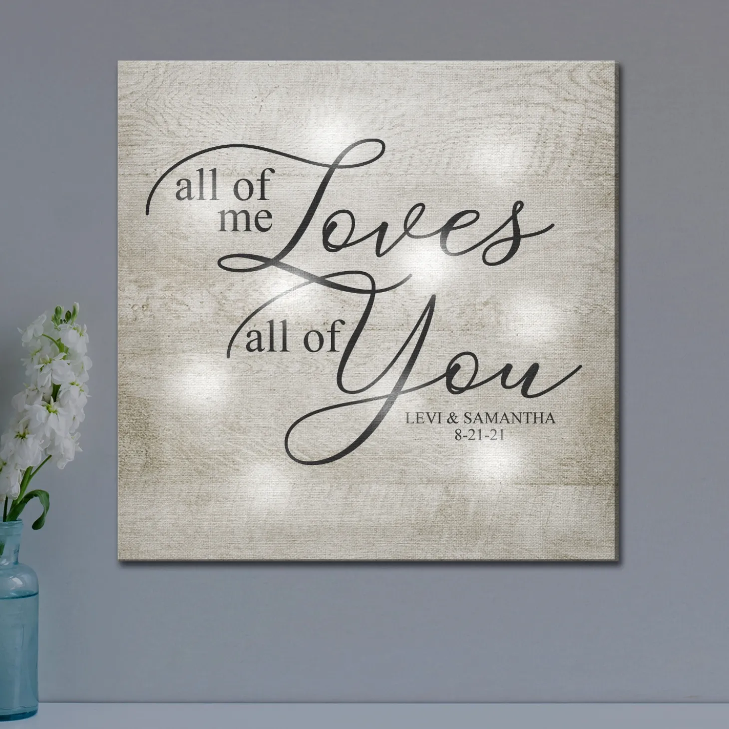 TwinkleBright® LED All of Me Loves All of You Canvas