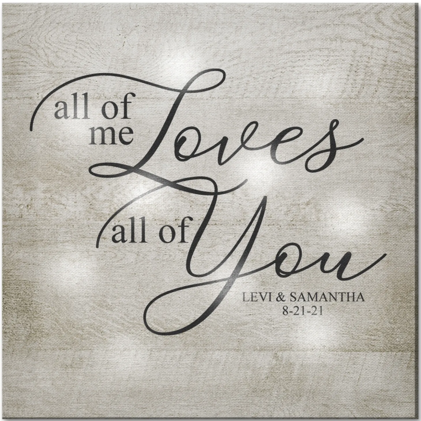 TwinkleBright® LED All of Me Loves All of You Canvas