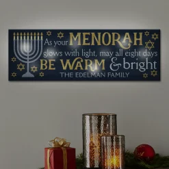 Twinklebright® LED Happy Hanukkah Canvas