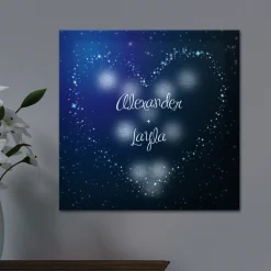 TwinkleBright® LED Heart in Stars Canvas