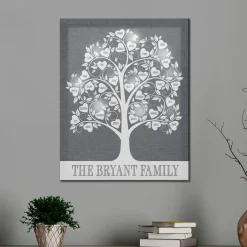 TwinkleBright® LED Hearts Family Tree Canvas