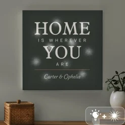 TwinkleBright® LED Home Is Where You Are Canvas