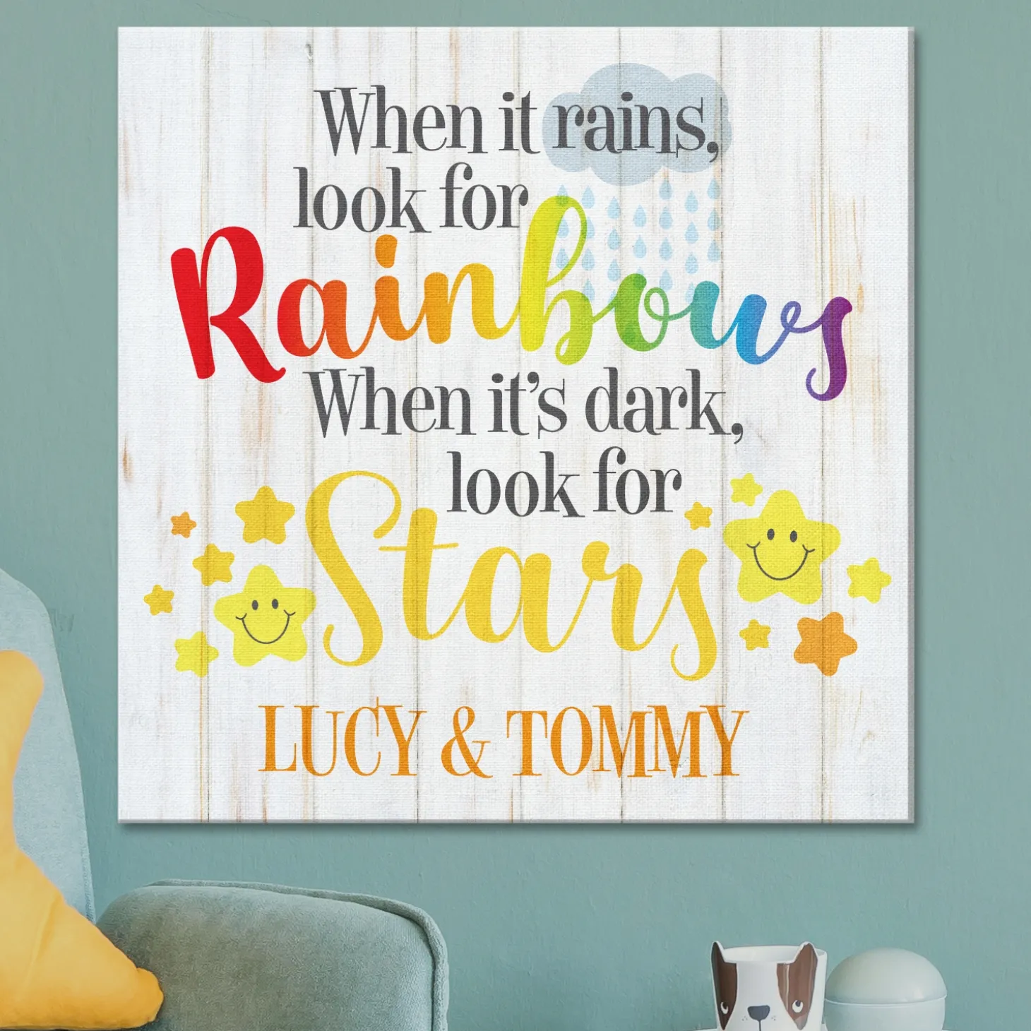 TwinkleBright® LED Look For Rainbows Canvas
