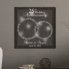 TwinkleBright® LED Rings of Love Anniversary Canvas