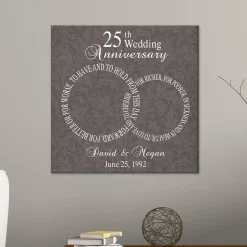 TwinkleBright® LED Rings of Love Anniversary Canvas