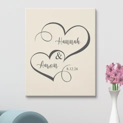 Two Hearts One Love Canvas