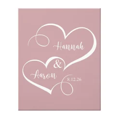 Two Hearts One Love Canvas