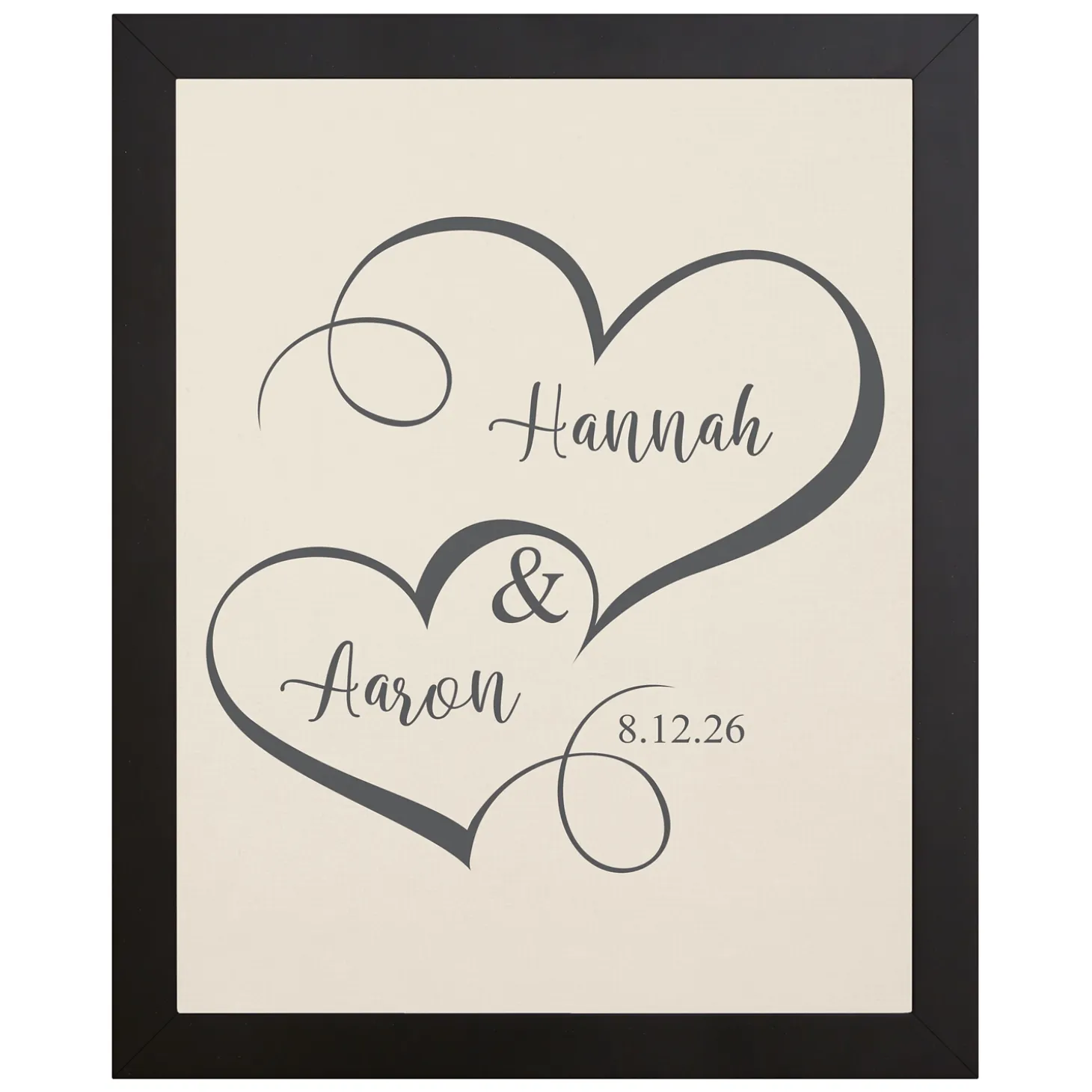 Two Hearts One Love Canvas