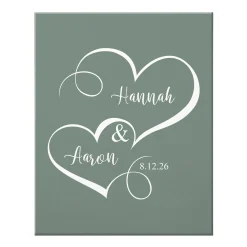 Two Hearts One Love Canvas