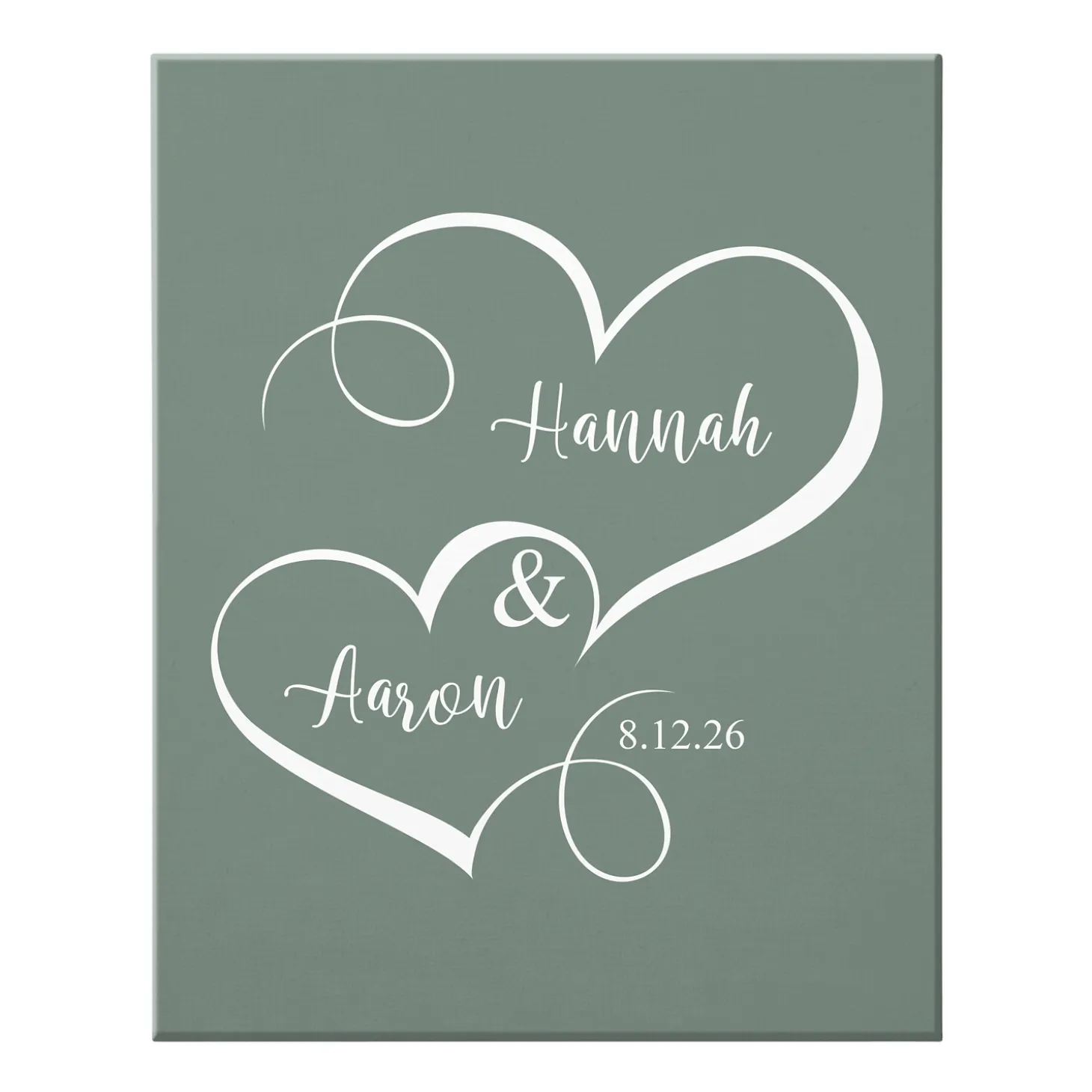 Two Hearts One Love Canvas