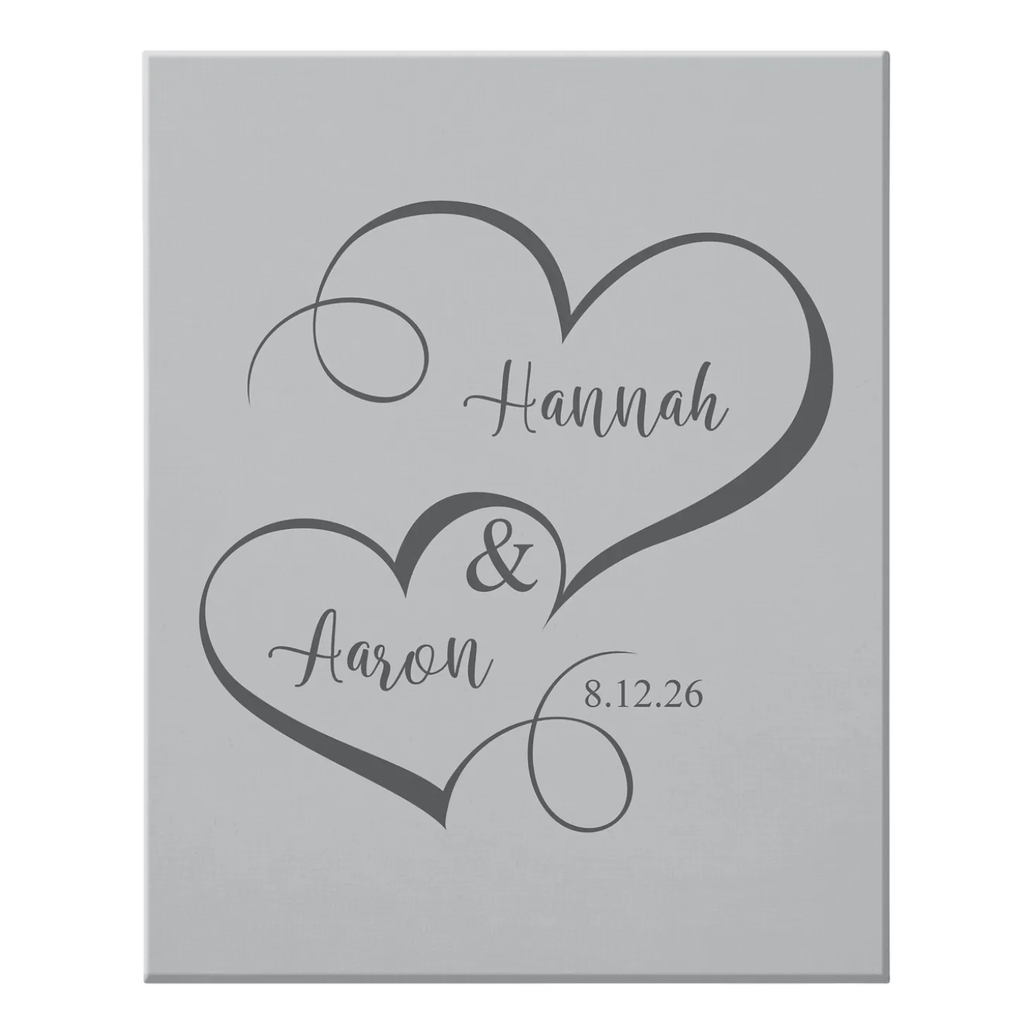 Two Hearts One Love Canvas