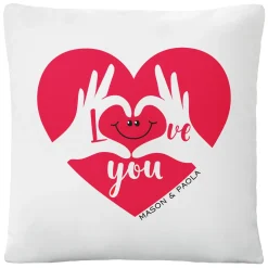 Two Hearts, One Love Throw Pillow