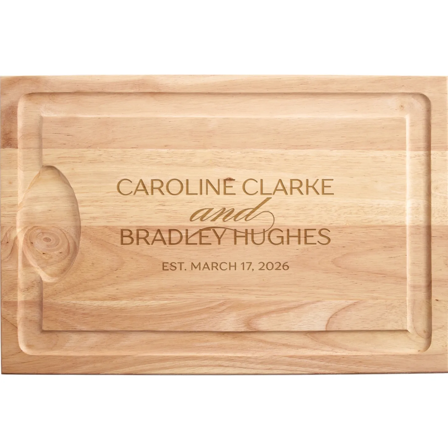 Two Names, One Story Maple Wood Cutting Board