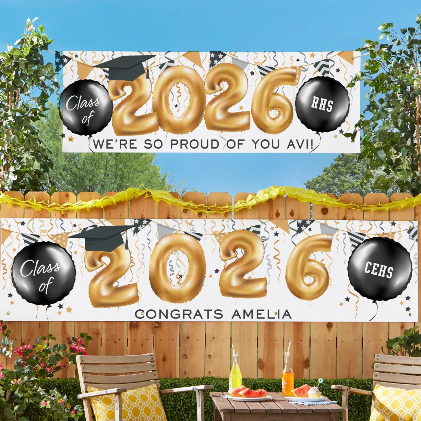 Up and Away Graduation Banner