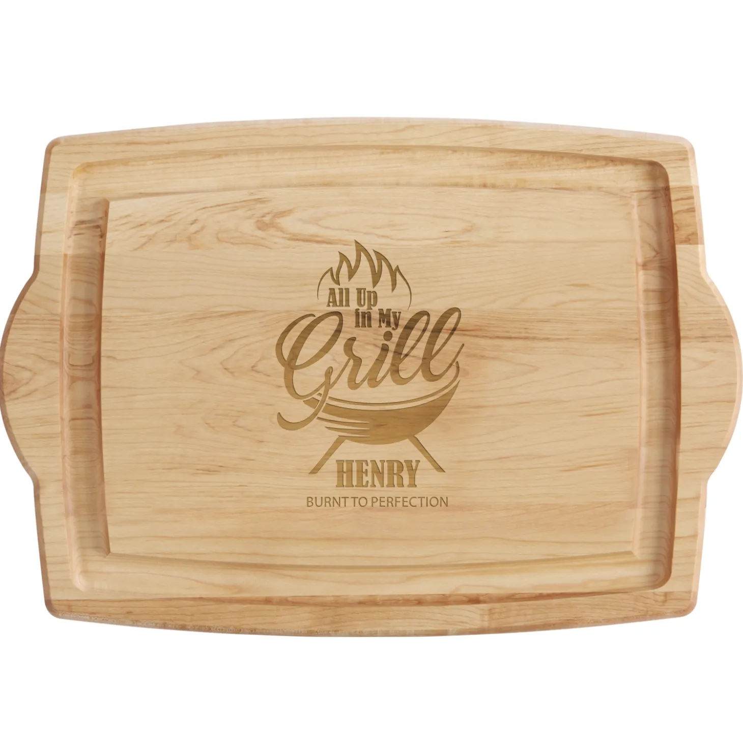 Up In My Grill Maple Wood Cutting Board