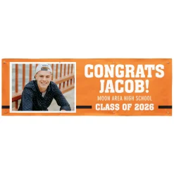 Varsity Stripe Graduation Photo Banner