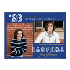Varsity Year Graduation Photo Wood Block