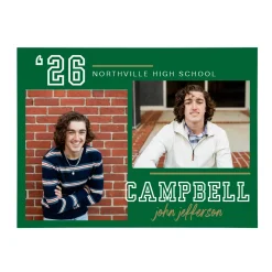 Varsity Year Graduation Photo Wood Block