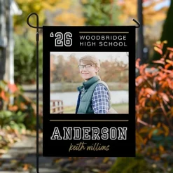 Varsity Year Graduation Photo Garden Flag