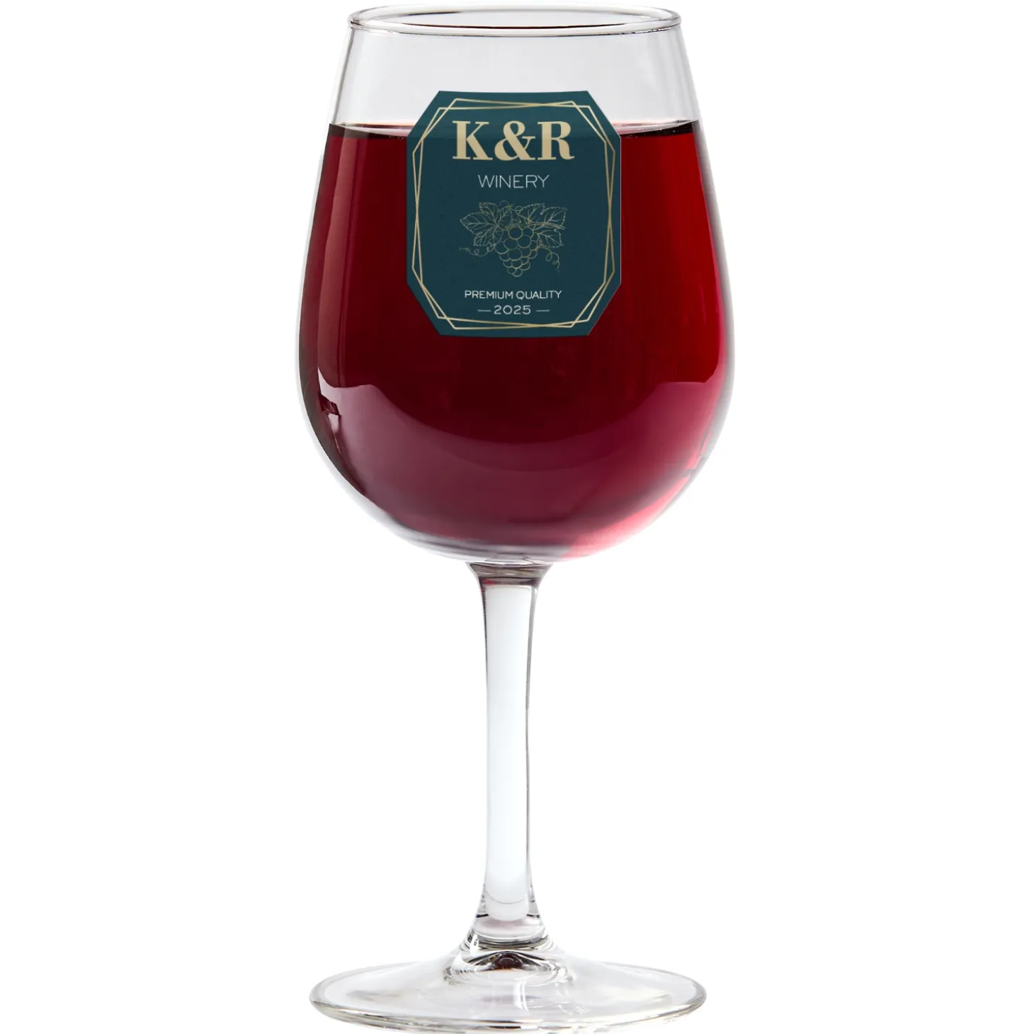 Vineyard Monogram Wine Glass