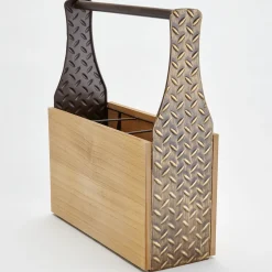 Vineyard Monogram Wood Wine Caddy